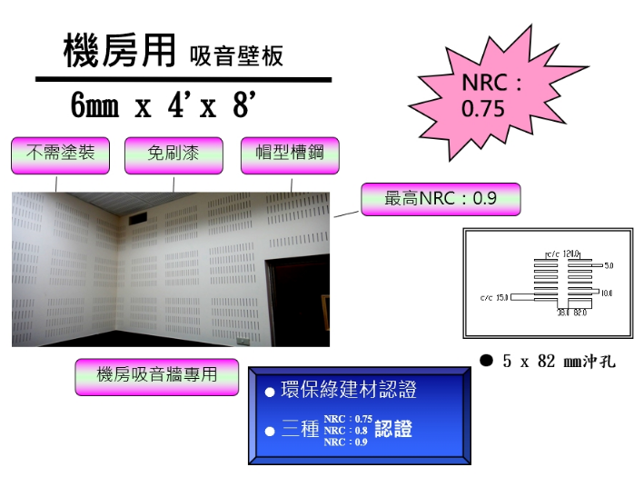 萬達 矽酸鈣沖孔板-機房專用